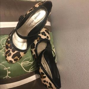 Antonio Melani Animal Print Mary Janes